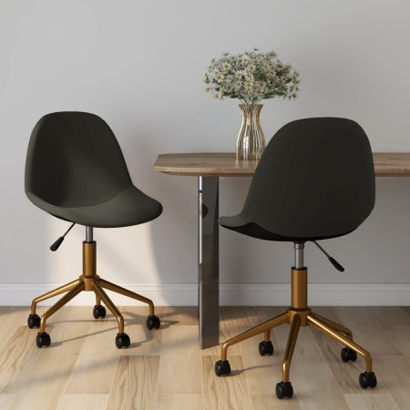 Swivel dining chairs 2 units dark gray velvet by vidaXL, dining chairs - Ref: Foro24-333496, Price: 83,79 €, Discount: %