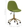 Swivel dining chairs 2 units light green velvet by vidaXL, dining chairs - Ref: Foro24-333497, Price: 101,99 €, Discount: %