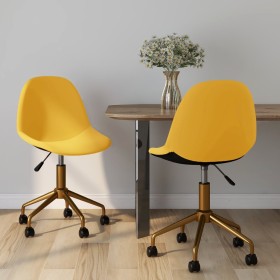 Swivel dining chairs 2 pcs mustard yellow velvet by vidaXL, dining chairs - Ref: Foro24-333502, Price: 83,79 €, Discount: %