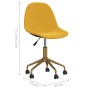 Sillas de comedor giratorias 2 uds terciopelo amarillo mostaza de vidaXL, Sillas de comedor - Ref: Foro24-333502, Precio: 83,...