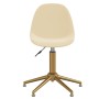 Cream Velvet Swivel Dining Chair by vidaXL, dining chairs - Ref: Foro24-333505, Price: 81,99 €, Discount: %