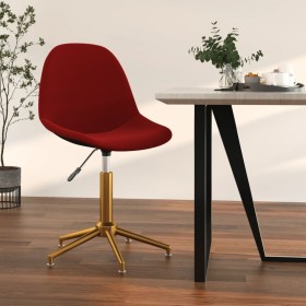 Silla de comedor giratoria terciopelo rojo tinto de vidaXL, Sillas de comedor - Ref: Foro24-333512, Precio: 77,99 €, Descuent...