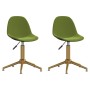 Sillas de comedor giratorias 2 unidades terciopelo verde claro de vidaXL, Sillas de comedor - Ref: Foro24-333519, Precio: 98,...