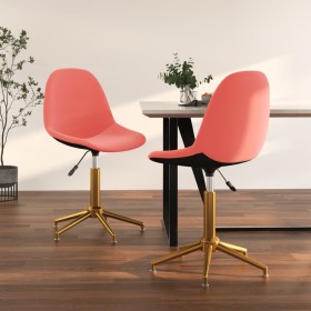 Swivel dining chairs 2 units pink velvet by vidaXL, dining chairs - Ref: Foro24-333522, Price: 81,99 €, Discount: %