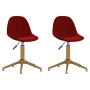 Swivel dining chairs 2 units red velvet by vidaXL, dining chairs - Ref: Foro24-333523, Price: 77,99 €, Discount: %