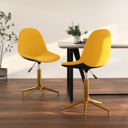 Swivel dining chairs 2 pcs mustard yellow velvet by vidaXL, dining chairs - Ref: Foro24-333524, Price: 87,75 €, Discount: %