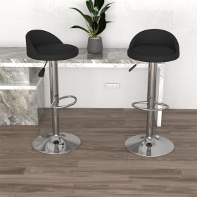 Kitchen stools 2 units black synthetic leather by vidaXL, Kitchen stools - Ref: Foro24-333556, Price: 110,50 €, Discount: %