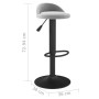 Light Gray Velvet Kitchen Stool by vidaXL, Kitchen stools - Ref: Foro24-333590, Price: 66,43 €, Discount: %