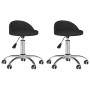 Swivel dining chairs 2 units black synthetic leather by vidaXL, dining chairs - Ref: Foro24-333620, Price: 68,78 €, Discount: %