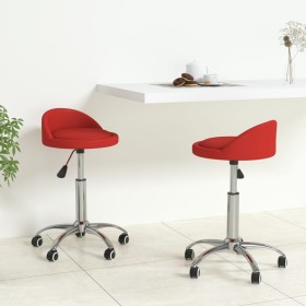 Swivel dining chairs 2 pcs red red faux leather by vidaXL, dining chairs - Ref: Foro24-333625, Price: 67,57 €, Discount: %