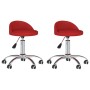 Sillas de comedor giratorias 2 uds piel sintética rojo tinto de vidaXL, Sillas de comedor - Ref: Foro24-333625, Precio: 67,57...