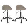 2pcs Light Gray Velvet Swivel Dining Chairs by vidaXL, dining chairs - Ref: Foro24-333643, Price: 66,99 €, Discount: %