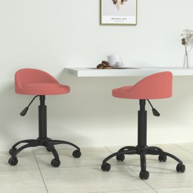 Swivel dining chairs 2 units pink velvet by vidaXL, dining chairs - Ref: Foro24-333648, Price: 66,99 €, Discount: %