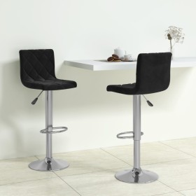 Kitchen stools 2 units black velvet by vidaXL, Kitchen stools - Ref: Foro24-333684, Price: 109,55 €, Discount: %