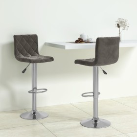 Kitchen stools 2 units dark gray velvet by vidaXL, Kitchen stools - Ref: Foro24-333688, Price: 125,99 €, Discount: %