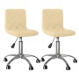 Swivel dining chairs 2 pcs cream velvet by vidaXL, dining chairs - Ref: Foro24-333752, Price: 90,99 €, Discount: %