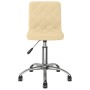 Swivel dining chairs 2 pcs cream velvet by vidaXL, dining chairs - Ref: Foro24-333752, Price: 90,99 €, Discount: %