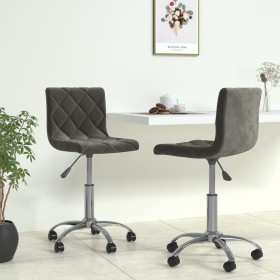 Swivel dining chairs 2 units dark gray velvet by vidaXL, dining chairs - Ref: Foro24-333754, Price: 90,99 €, Discount: %