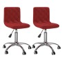 Swivel dining chairs 2 units red velvet by vidaXL, dining chairs - Ref: Foro24-333759, Price: 91,85 €, Discount: %