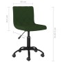 Silla de comedor giratoria de terciopelo verde oscuro de vidaXL, Sillas de comedor - Ref: Foro24-333767, Precio: 77,83 €, Des...