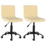 Swivel dining chairs 2 pcs cream velvet by vidaXL, dining chairs - Ref: Foro24-333774, Price: 73,43 €, Discount: %