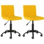 Sillas de comedor giratorias 2 uds terciopelo amarillo mostaza de vidaXL, Sillas de comedor - Ref: Foro24-333782, Precio: 95,...