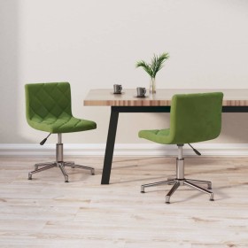 Swivel dining chairs 2 units light green velvet by vidaXL, dining chairs - Ref: Foro24-333799, Price: 95,99 €, Discount: %