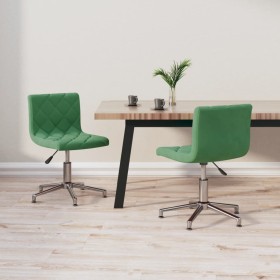 Swivel dining chairs 2 units dark green velvet by vidaXL, dining chairs - Ref: Foro24-333800, Price: 97,99 €, Discount: %