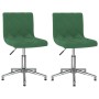 Swivel dining chairs 2 units dark green velvet by vidaXL, dining chairs - Ref: Foro24-333800, Price: 97,15 €, Discount: %