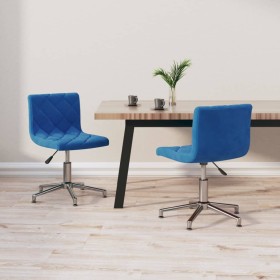 Swivel dining chairs 2 pcs blue velvet by vidaXL, dining chairs - Ref: Foro24-333801, Price: 97,99 €, Discount: %