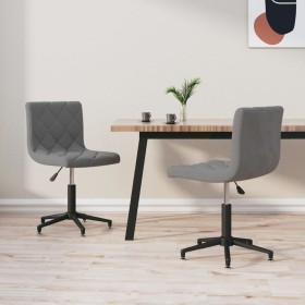 Swivel dining chairs 2 units dark gray velvet by vidaXL, dining chairs - Ref: Foro24-333820, Price: 94,61 €, Discount: %