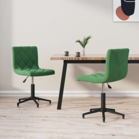 Swivel dining chairs 2 units dark green velvet by vidaXL, dining chairs - Ref: Foro24-333822, Price: 94,99 €, Discount: %