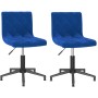 Swivel dining chairs 2 pcs blue velvet by vidaXL, dining chairs - Ref: Foro24-333823, Price: 82,62 €, Discount: %