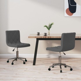 Swivel dining chairs 2 units dark gray velvet by vidaXL, dining chairs - Ref: Foro24-333842, Price: 83,50 €, Discount: %