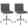 Swivel dining chairs 2 units dark gray velvet by vidaXL, dining chairs - Ref: Foro24-333842, Price: 83,99 €, Discount: %