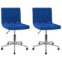 Sillas de comedor giratorias 2 uds terciopelo azul de vidaXL, Sillas de comedor - Ref: Foro24-333845, Precio: 95,87 €, Descue...