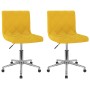 Sillas de comedor giratorias 2 uds terciopelo amarillo mostaza de vidaXL, Sillas de comedor - Ref: Foro24-333848, Precio: 95,...