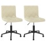 Swivel dining chairs 2 pcs cream velvet by vidaXL, dining chairs - Ref: Foro24-333862, Price: 82,72 €, Discount: %