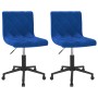 Sillas de comedor giratorias 2 uds terciopelo azul de vidaXL, Sillas de comedor - Ref: Foro24-333867, Precio: 79,42 €, Descue...