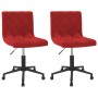 Swivel dining chairs 2 units red velvet by vidaXL, dining chairs - Ref: Foro24-333869, Price: 78,12 €, Discount: %