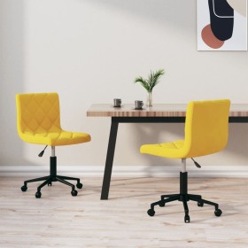 Swivel dining chairs 2 pcs mustard yellow velvet by vidaXL, dining chairs - Ref: Foro24-333870, Price: 78,99 €, Discount: %