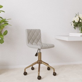 Light Gray Velvet Swivel Dining Chair by vidaXL, dining chairs - Ref: Foro24-333874, Price: 85,63 €, Discount: %