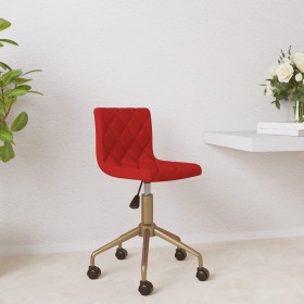 Silla de comedor giratoria de terciopelo rojo tinto de vidaXL, Sillas de comedor - Ref: Foro24-333880, Precio: 67,99 €, Descu...