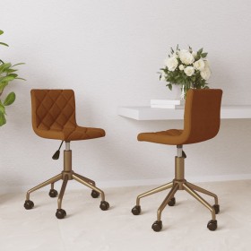 Swivel dining chairs 2 units brown velvet by vidaXL, dining chairs - Ref: Foro24-333883, Price: 104,99 €, Discount: %