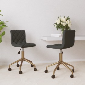 Swivel dining chairs 2 units dark gray velvet by vidaXL, dining chairs - Ref: Foro24-333886, Price: 90,99 €, Discount: %