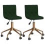 Swivel dining chairs 2 units dark green velvet by vidaXL, dining chairs - Ref: Foro24-333888, Price: 105,62 €, Discount: %