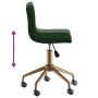 Swivel dining chairs 2 units dark green velvet by vidaXL, dining chairs - Ref: Foro24-333888, Price: 105,62 €, Discount: %