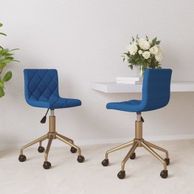 Swivel dining chairs 2 pcs blue velvet by vidaXL, dining chairs - Ref: Foro24-333889, Price: 103,78 €, Discount: %