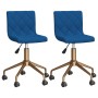 Sillas de comedor giratorias 2 uds terciopelo azul de vidaXL, Sillas de comedor - Ref: Foro24-333889, Precio: 103,78 €, Descu...