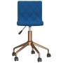 Swivel dining chairs 2 pcs blue velvet by vidaXL, dining chairs - Ref: Foro24-333889, Price: 103,78 €, Discount: %